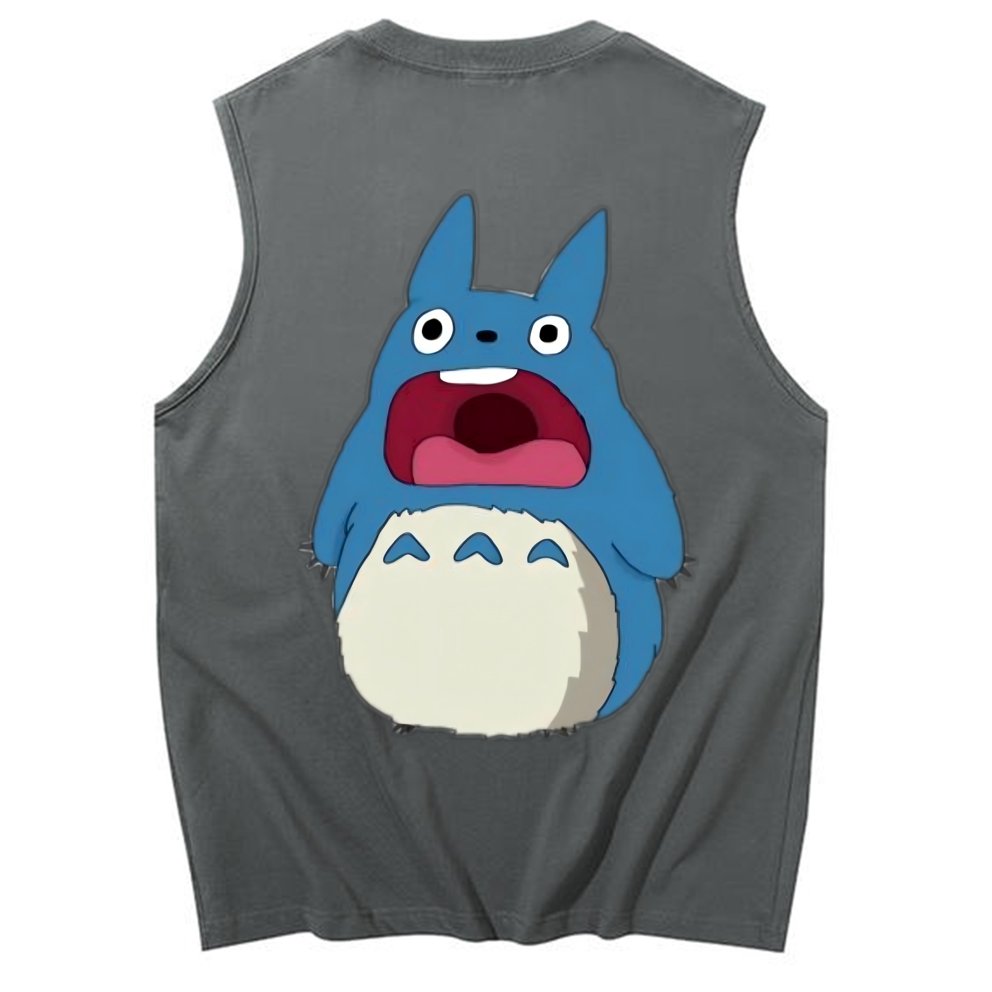 （画像用） となりのトトロ 草壁メイ 草壁サツキ My Neighbor Totoro Satsuki Kusakabe Mei Kusakabe コットン100％タンクトップ（背面プリント）